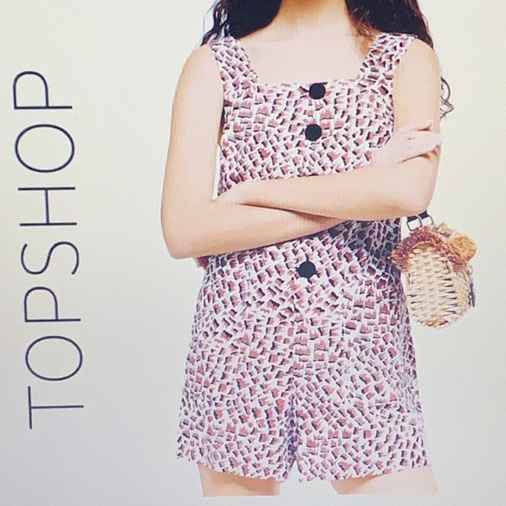 NWT Topshop jumper jumpsuit overall romper trousers pants UK16 US12 new w/ tags